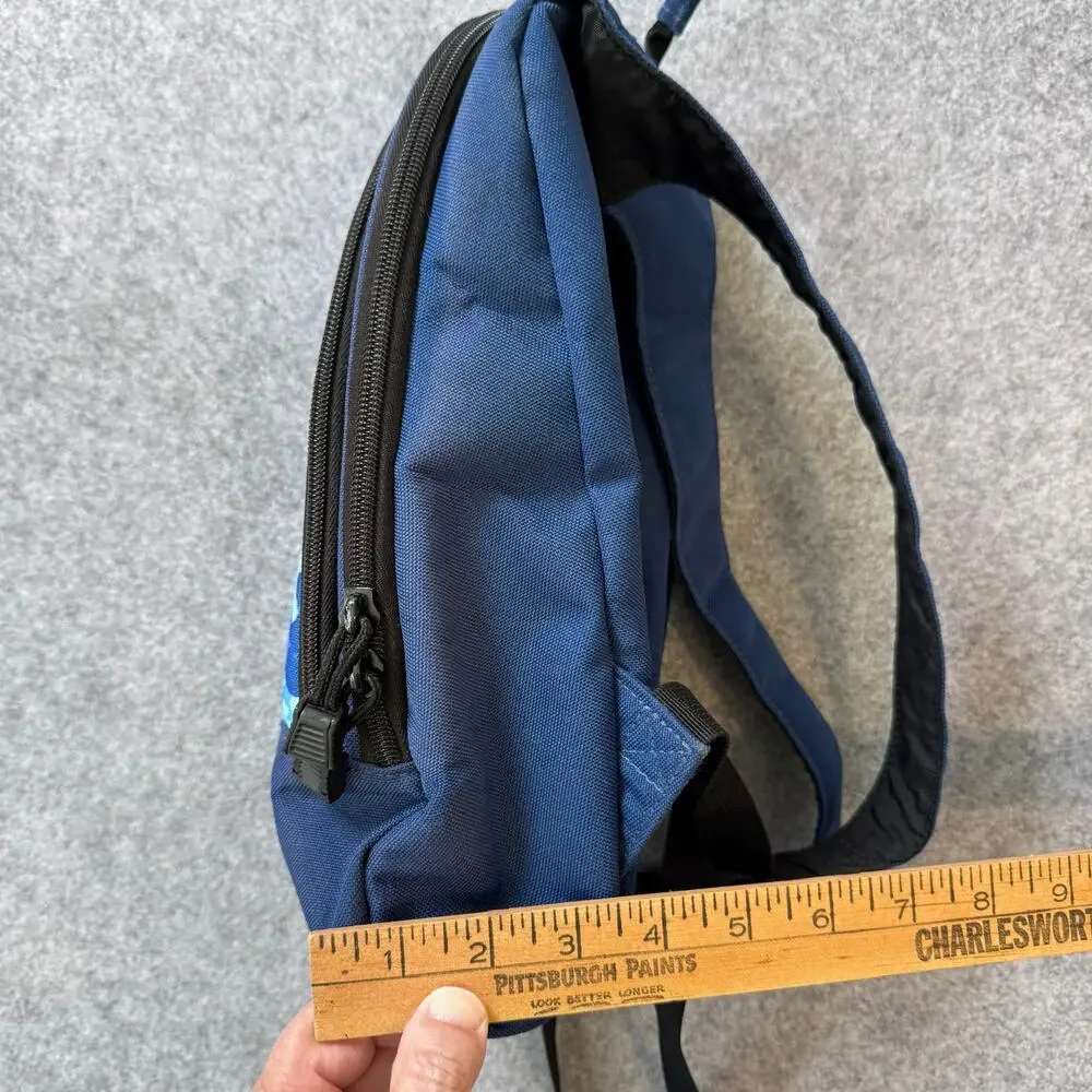 Vintage Dakine Cosmo Mini Backpack Purse Blue Hibiscus Hawaiian Floral Y2K